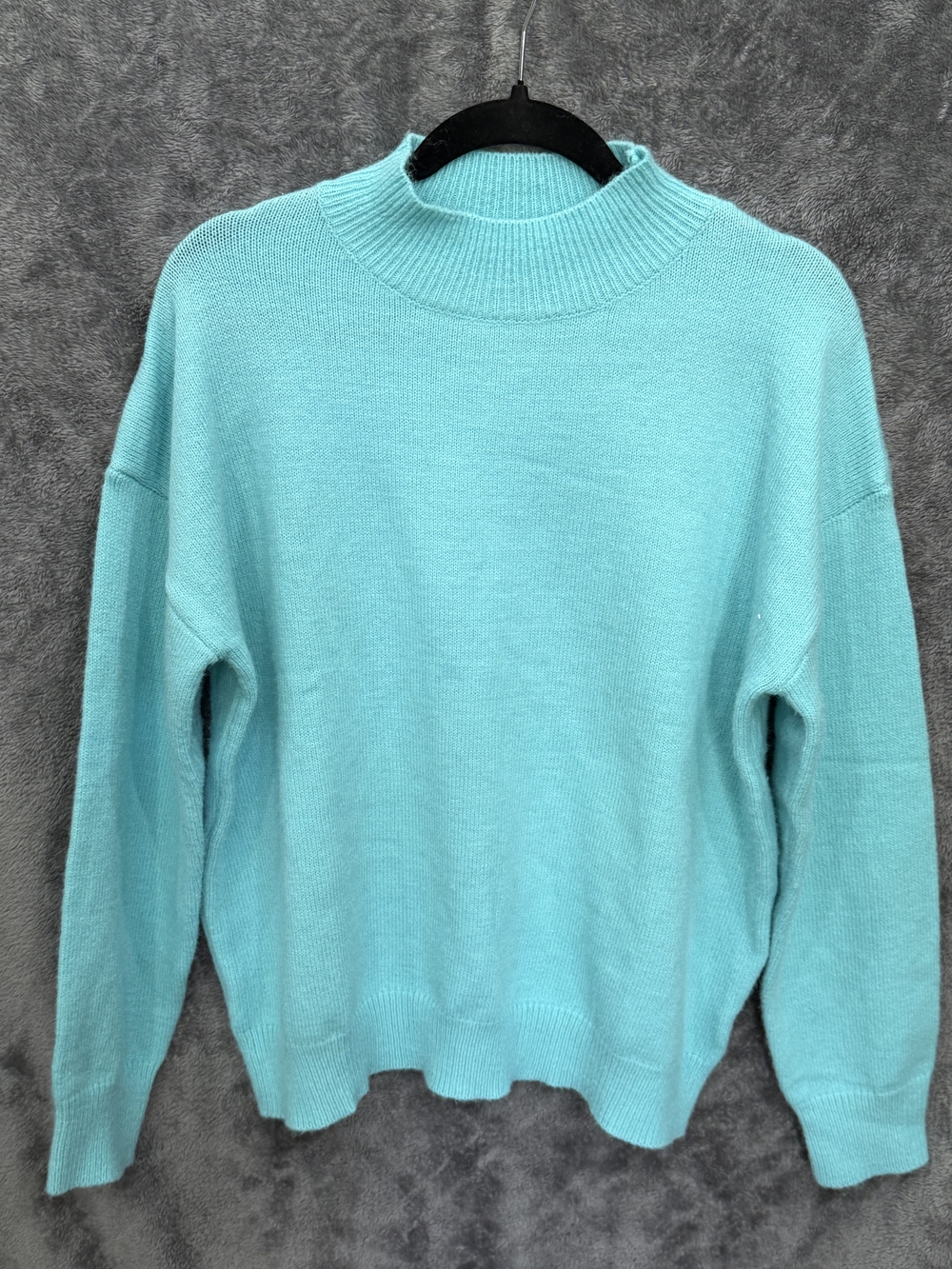 SHEIN Aqua Mock Neck Sweater
